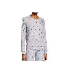 P.J. Salvage Women’s Lightning Bolt & Hearts Pajama Sweater XL New With Tags